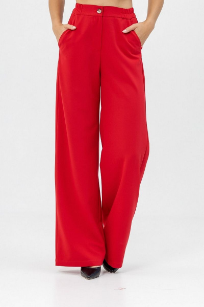 Красный костюм из текстиля с палаццо-брюками Atelero 1062 красный - фото 5