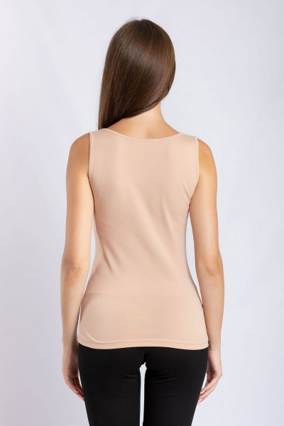 Круглогодичная бежевый трикотажное майка на широких бретелях SERGE 6247/40 brown023 - фото 2