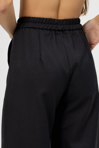 Деловой костюм жакет, жилет и брюки палаццо Atelero 1081Ш черный - фото 5