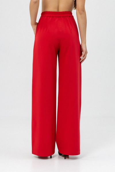 Красный костюм из текстиля с жилетом и брюками Atelero 1081 красный - фото 7