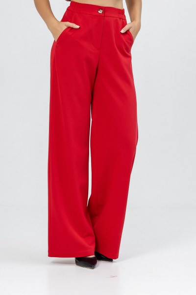 Красный костюм из текстиля с жилетом и брюками Atelero 1081 красный - фото 6