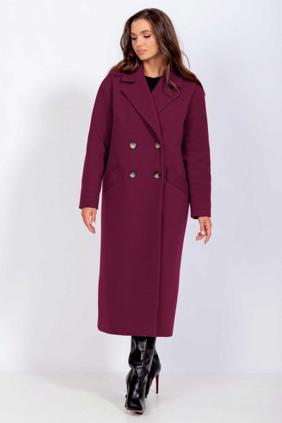 Пальто Mislana С855/1 бордо - фото 1
