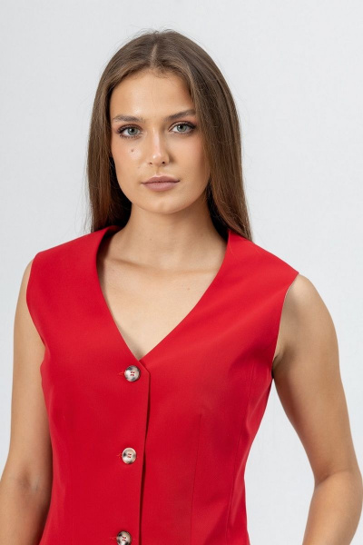 Красный жилет из текстиля Atelero 1083 красный - фото 4