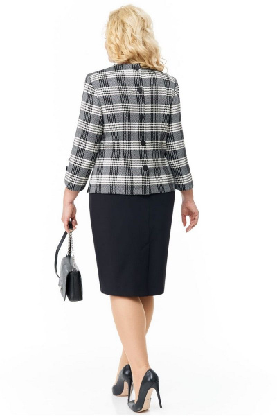 Комплект блуза и юбка в клетку для демисезона БагираАнТа 891 - фото 6