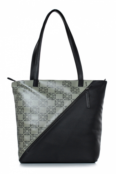 Классическая сумка из экокожи с карманами Galanteya 43022.23с870к45 черный/оливк - фото 2