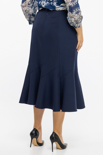 Юбка черного цвета в стиле деловой или повседневной одежды Avila 0977 синий - фото 7