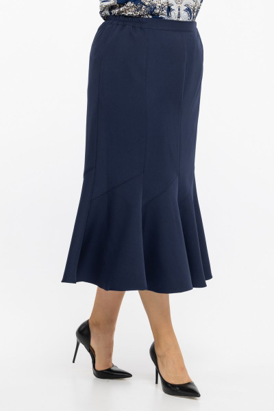 Юбка черного цвета в стиле деловой или повседневной одежды Avila 0977 синий - фото 6