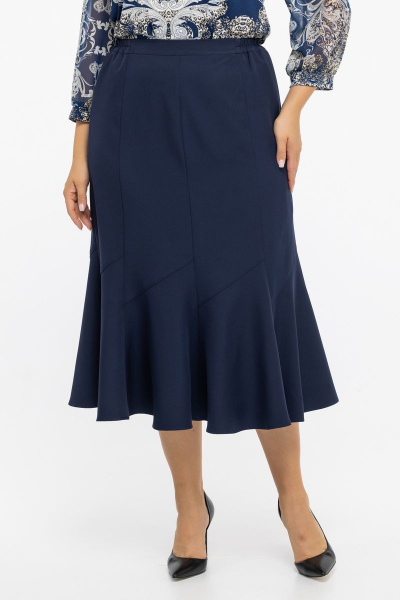 Юбка черного цвета в стиле деловой или повседневной одежды Avila 0977 синий - фото 5