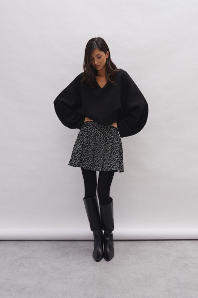 Юбка полуприлегающего силуэта в цветочный принт ANNETE A497 - фото 8