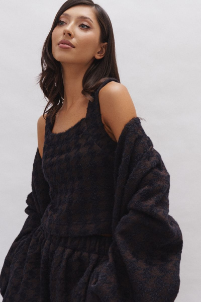 Демисезонный укороченный топ с геометрическим принтом ANNETE A672 - фото 2