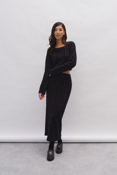 Комплект из джемпера и юбки из фактурного полотна ANNETE A4164 - фото 2