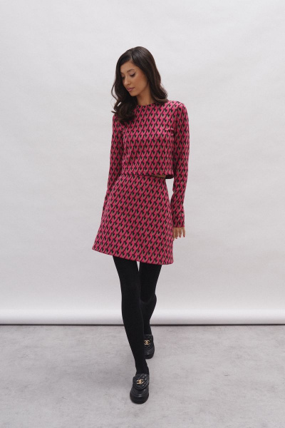 Джемпер и юбка в комплекте из черного полотна ANNETE A4167 - фото 3