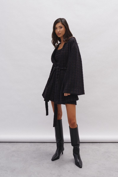 Демисезонный кардиган с шлевками и карманами ANNETE A5125 - фото 1