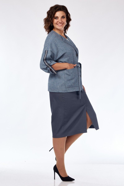 Жакет, юбка Matini 1.1721 серо-голубой - фото 7