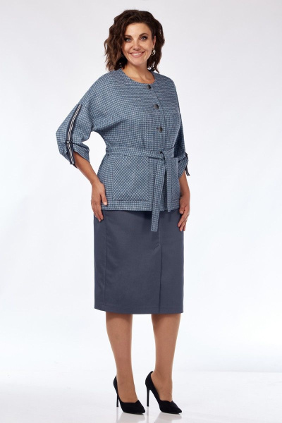 Жакет, юбка Matini 1.1721 серо-голубой - фото 5