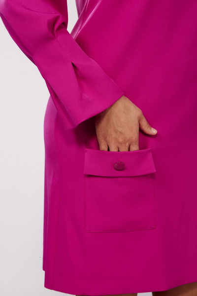 платье А-силуэт с нагрудными вытачками из плательного полотна Mubliz 101 фуксия - фото 5