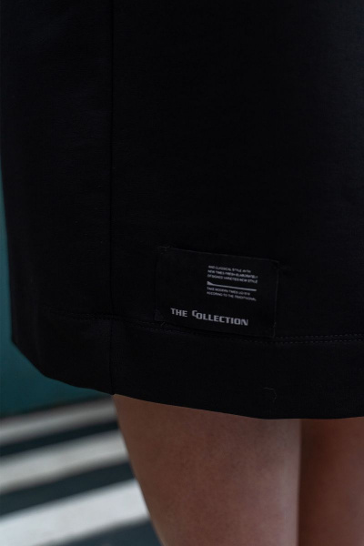 Платье прямое из трикотажа с молнией по переду Andina 821 черный - фото 11