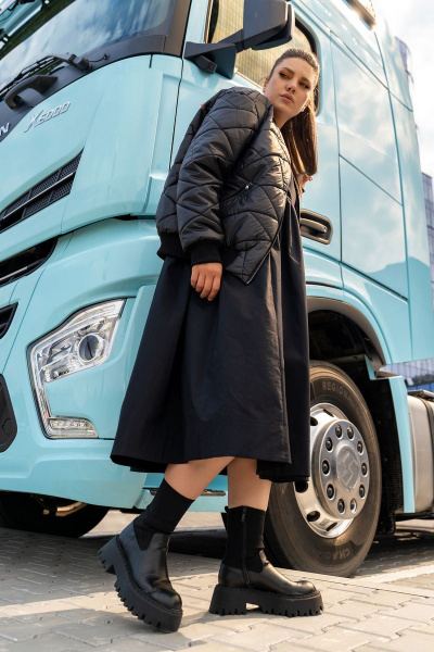 Платье Andina 820 черный - фото 7