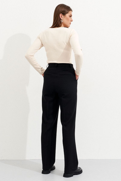Классические прямые брюки из шерсти для осени и зимы Ketty К-08660 черный - фото 5