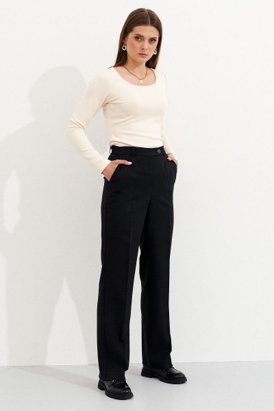 Классические прямые брюки из шерсти для осени и зимы Ketty К-08660 черный - фото 4