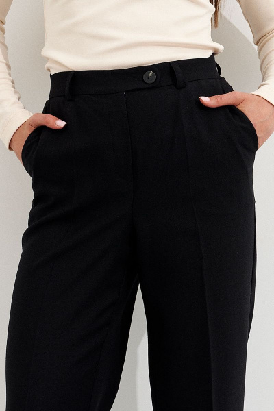 Классические прямые брюки из шерсти для осени и зимы Ketty К-08660 черный - фото 2
