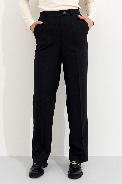 Классические прямые брюки из шерсти для осени и зимы Ketty К-08660 черный - фото 1
