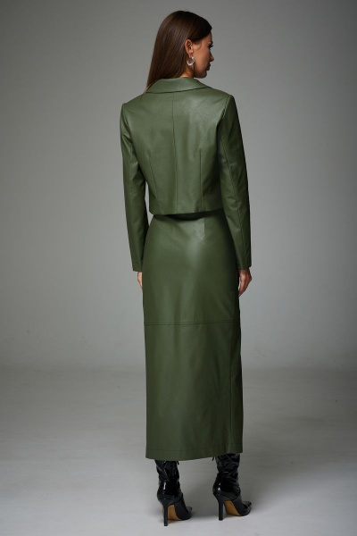 Жакет, юбка N.O.W. 1320 темная_олива - фото 2