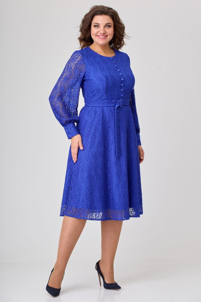 Платье Орхидея 1227 васильковый - фото 3