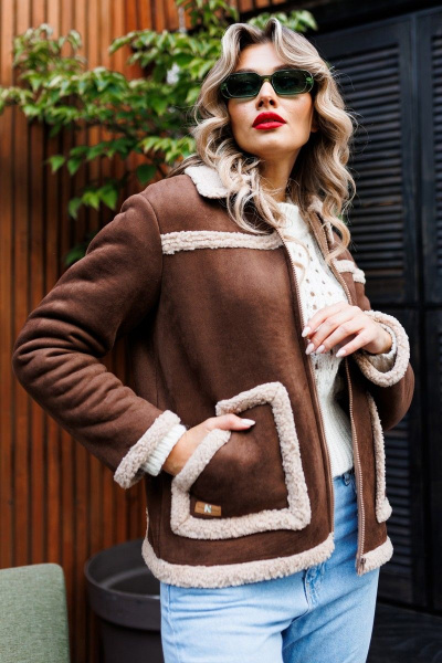 Куртка Мода Юрс 2506 коричневый - фото 2