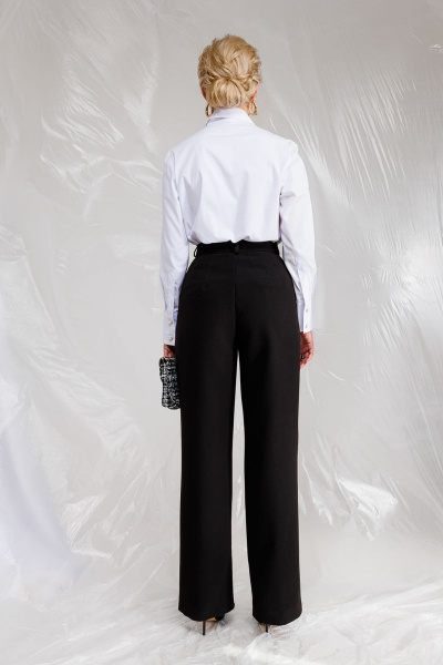 Элегантные брюки с высокой посадкой и складками KOKOdea 211960.1 черный - фото 3