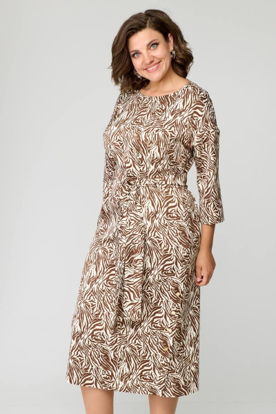 Платье Danaida 2185 молочно-кофейный - фото 5