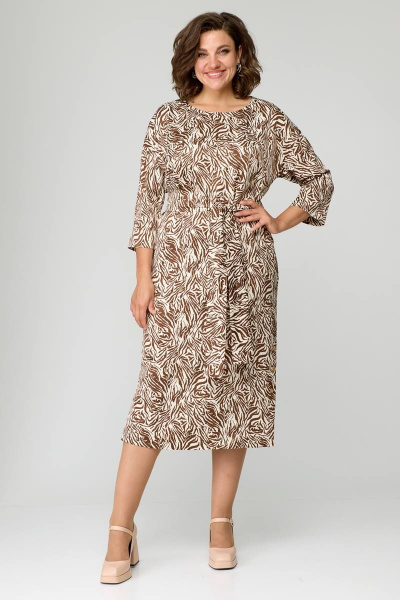 Платье Danaida 2185 молочно-кофейный - фото 1