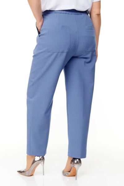 Синий костюм с жакетом и брюками для деловых образов OVERYOU М124/1 джинсовый - фото 13