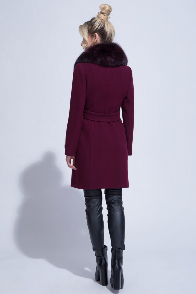 Пальто ElectraStyle НЕШ3у-8137-128 бург. - фото 3