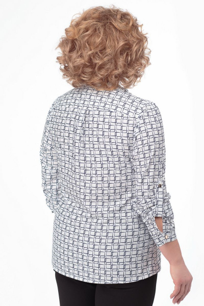 Блуза AVLINE 1754 белый+синий - фото 2
