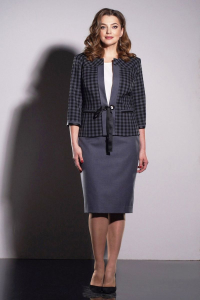 Блуза, жакет, юбка Elady 3351 серый - фото 1