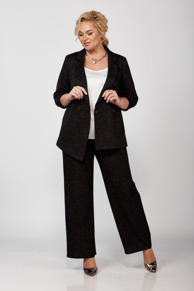 Нарядный комплект из трикотажа жакет и брюки Tensi 357 - фото 4