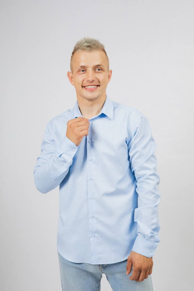 Рубашка Nadex 01-048612/203-23.170-176 голубой_оксфорд - фото 4