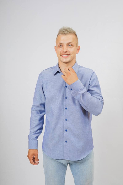 Рубашка Nadex 01-048612/203-23.170-176 деним_оксфорд - фото 4