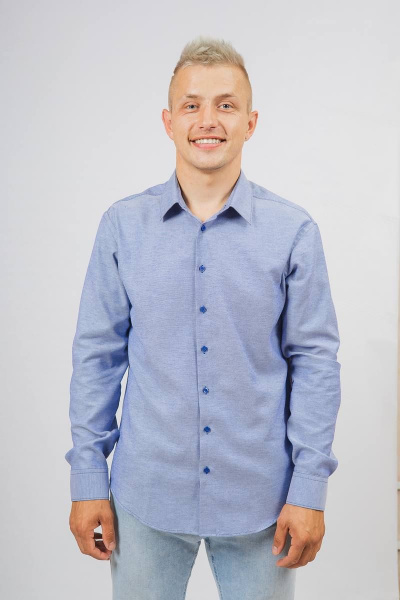 Рубашка Nadex 01-048612/203-23.182-188 деним_оксфорд - фото 3