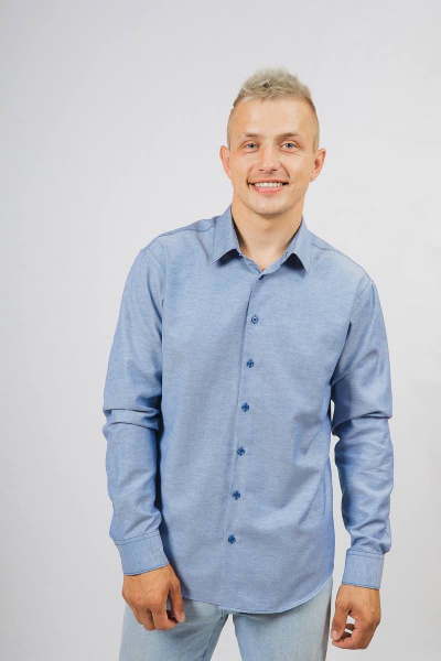 Рубашка Nadex 01-048612/203-23.182-188 синий_оксфорд - фото 3