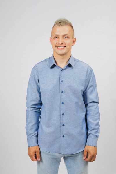 Рубашка Nadex 01-048612/203-23.182-188 синий_оксфорд - фото 2