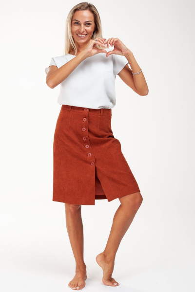 Юбка Manika Belle 128А06/8 кирпичный - фото 4