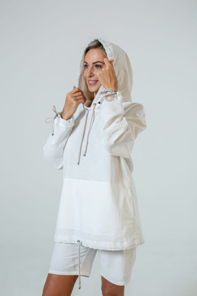 Худи Manika Belle 1002А01/1 белый - фото 4