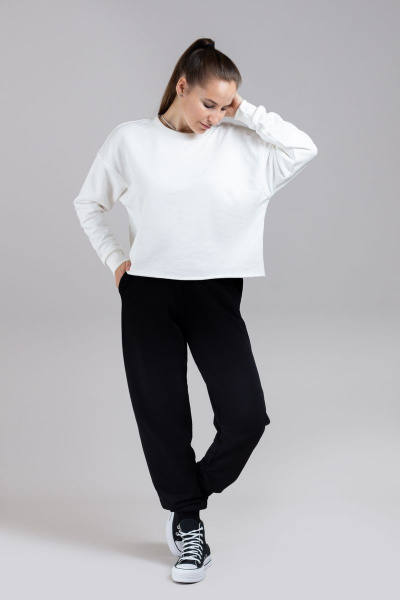 Демисезонный жилет удлиненного силуэта с поясом Mirolia 1201 кремовый - фото 5