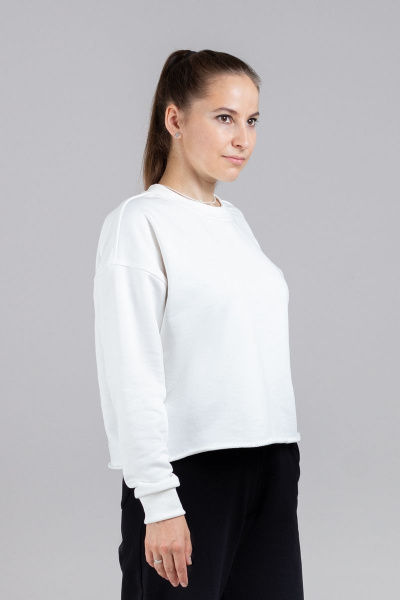 Демисезонный жилет удлиненного силуэта с поясом Mirolia 1201 кремовый - фото 2