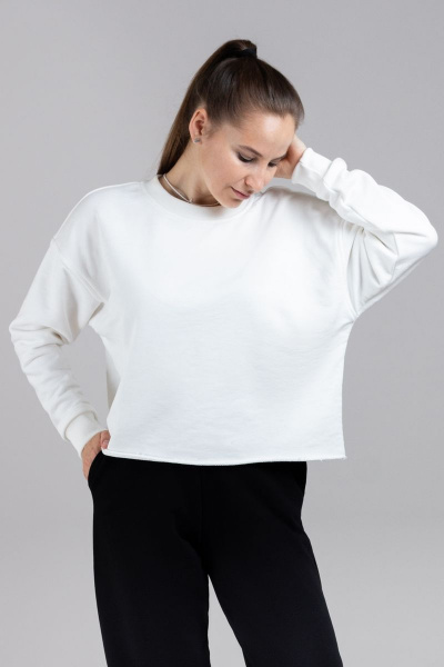 Демисезонный жилет удлиненного силуэта с поясом Mirolia 1201 кремовый - фото 1