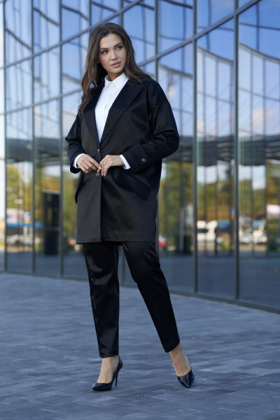 Костюм двойка жакет и брюки из хлопчатобумажной ткани Andina city 9021-23 - фото 7