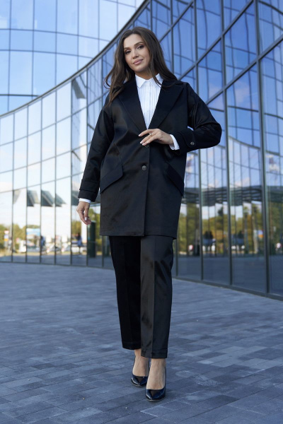 Костюм двойка жакет и брюки из хлопчатобумажной ткани Andina city 9021-23 - фото 1