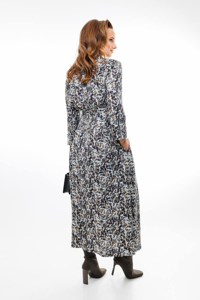 Стильное платье с защипами и поясом из текстиля Taita plus 2330 - фото 4